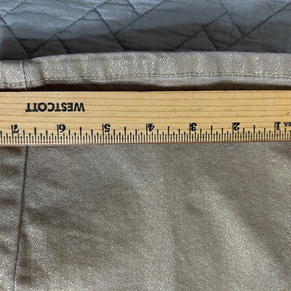 Chicos Platinum Metallic Bronze Straight Leg Jean Size3 - Picture 14 of 15